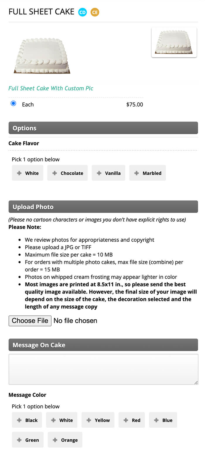 Editable Cake order Form template in Canva (1176577)